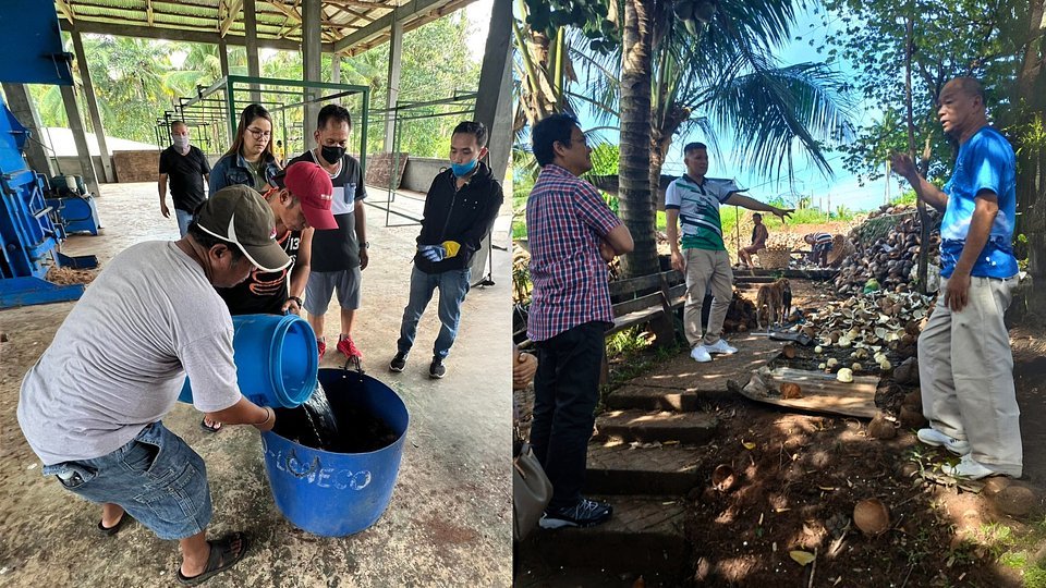 Coconut husks once considered waste are now the core material for Lesstics Inc.’s Earth Board.