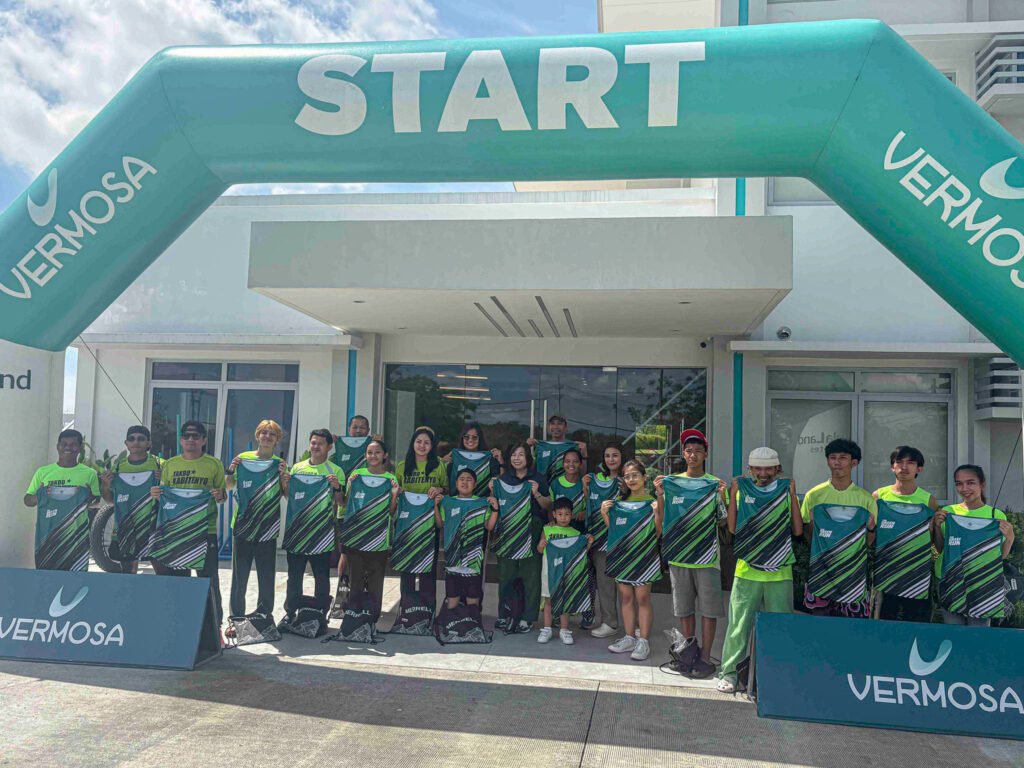 Participants prepare to take on the Vermosa Green Run, supporting sustainability and youth development.
