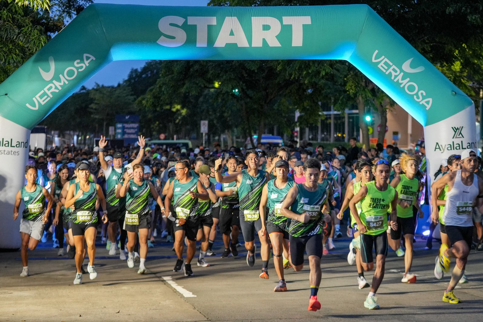 Over 2,500 runners braved the weather to support fitness and environmental advocacy at Vermosa Estates.